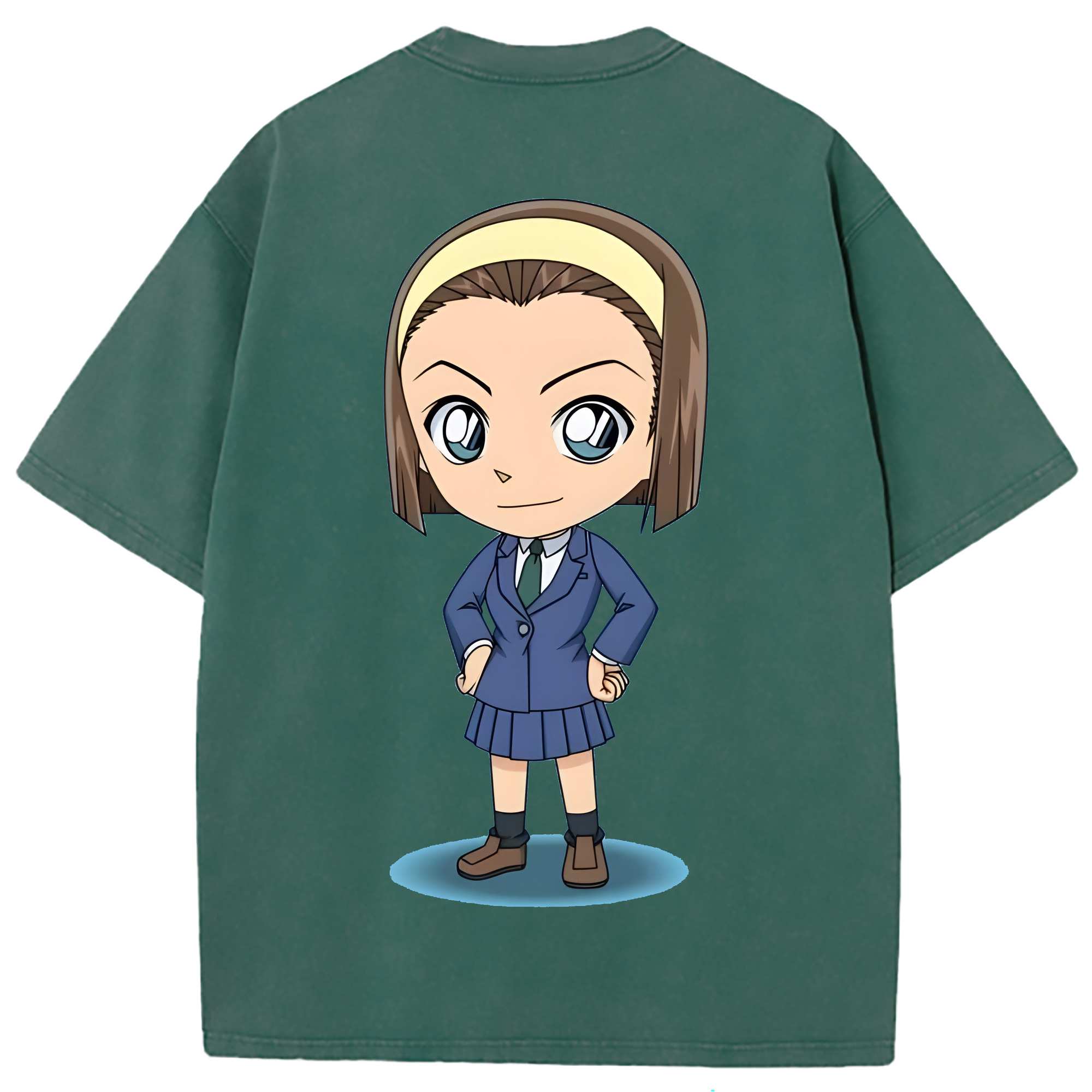 （画像用） 名探偵コナン 吉田 歩美 よしだ あゆみ Detective Conan my Yeager 綿100% ヴィンテージ風 半袖Tシャツ（背面プリント）